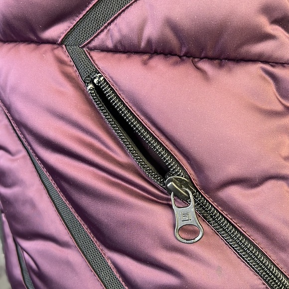 Blanc Noir: Silk like Purple puffy vest - Picture 4 of 9